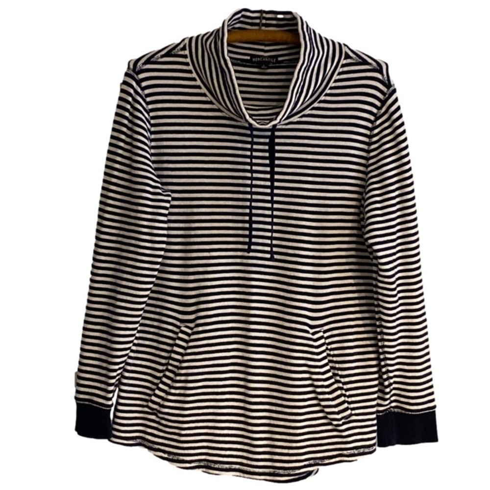 J. Crew Mercantile Top Pullover Cowl Neck Long Sleeve Kangaroo Pockets Women’s L